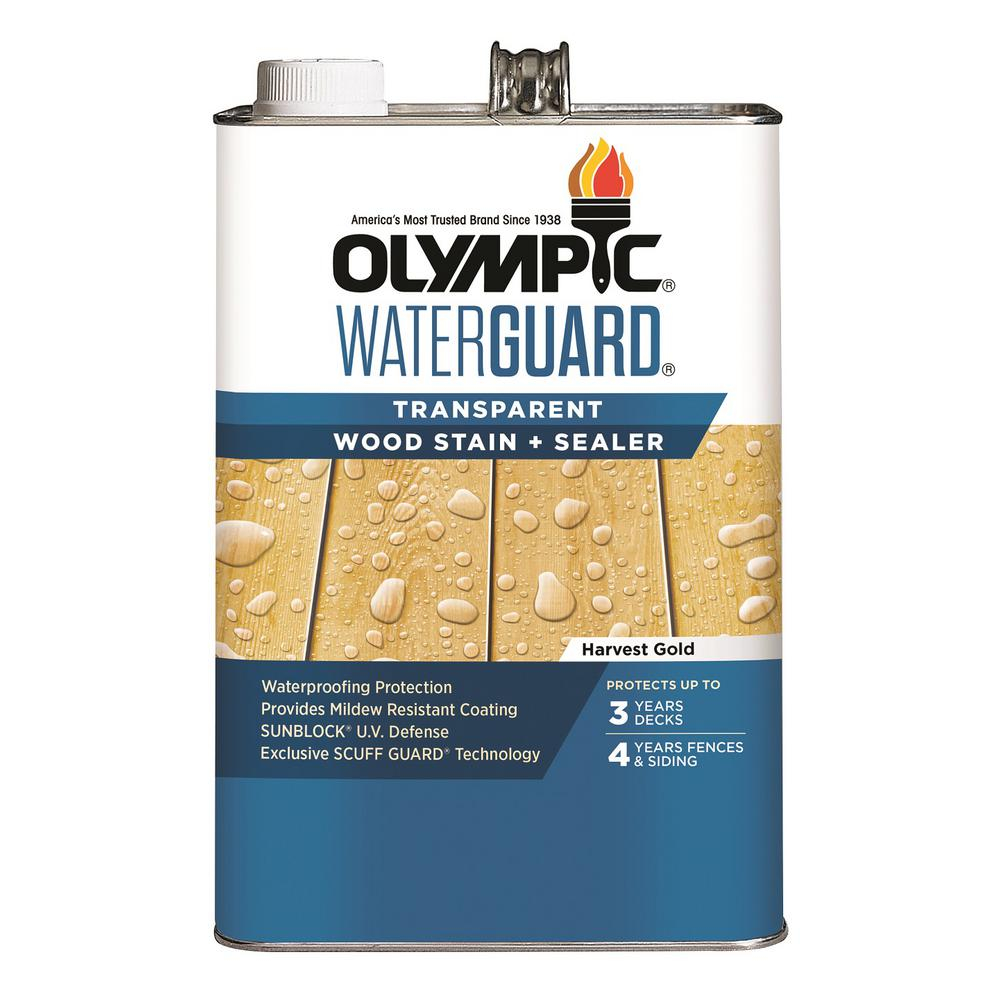 Olympic WaterGuard 1 Gal Harvest Gold Transparent Wood Stain And 