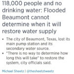 118 000 People And No Drinking Water Flooded Beaumont Cannot Determine