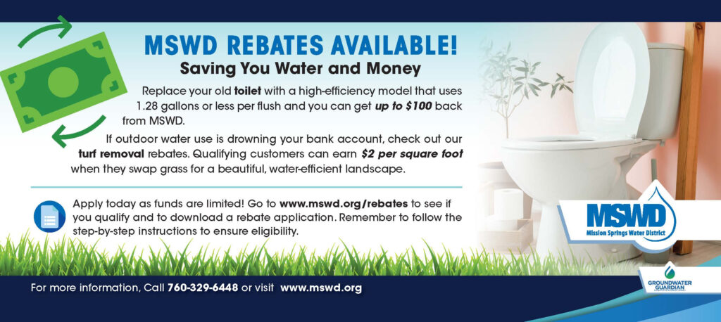 Rebates Mission Springs Water District CA